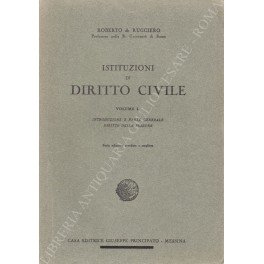 Istituzioni di diritto civile. Vol. I - Introduzione e parte … | Immagine principale