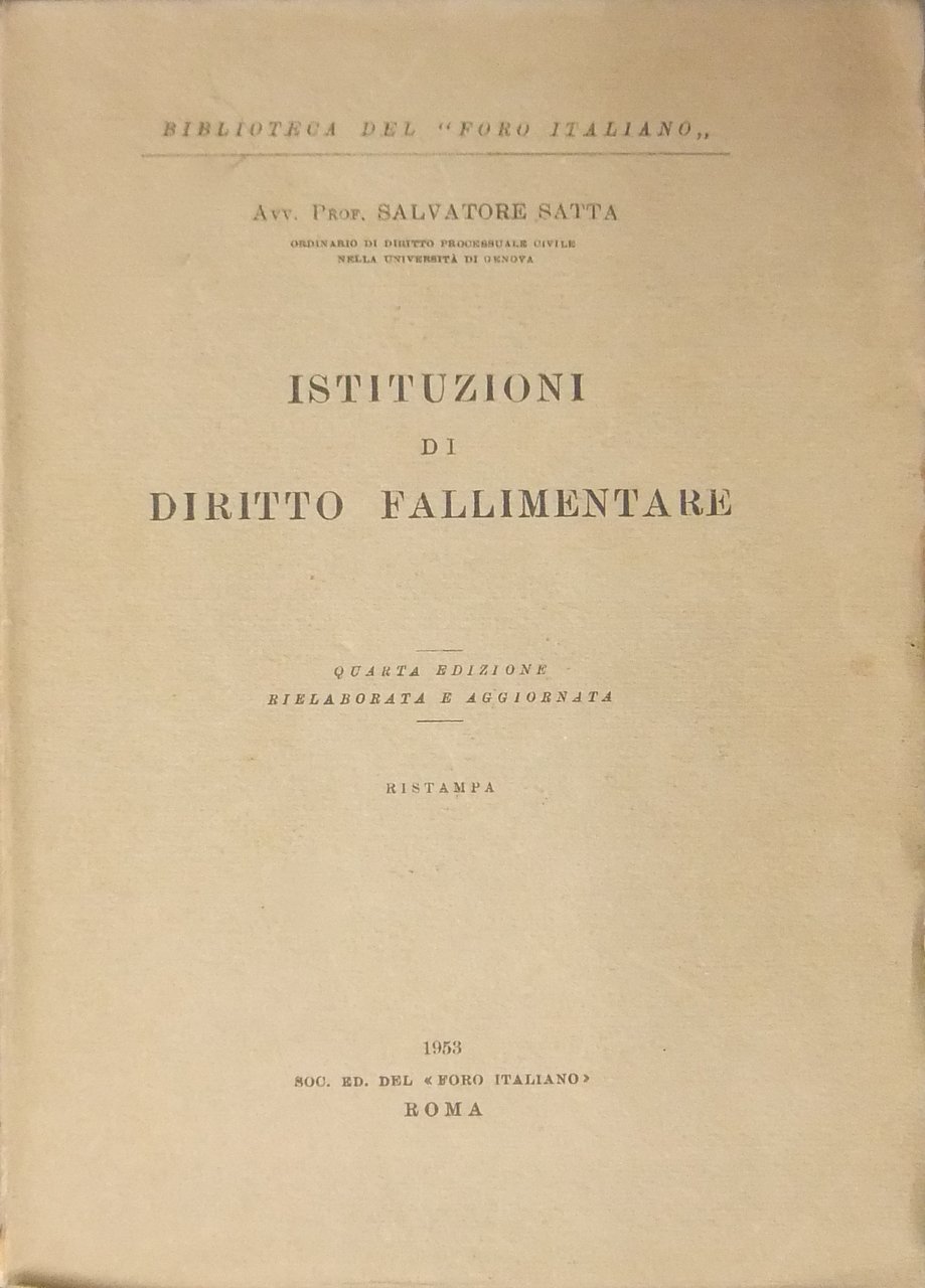 Istituzioni di diritto fallimentare | Immagine principale
