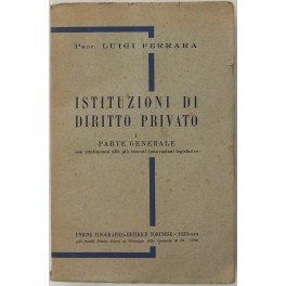 Istituzioni di diritto privato. Vol. I - Parte generale con …