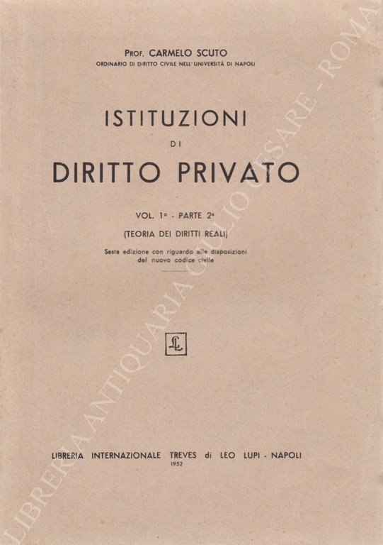 Istituzioni di diritto privato. Vol. I, Parte II - (Teoria … | Immagine Gallery 2