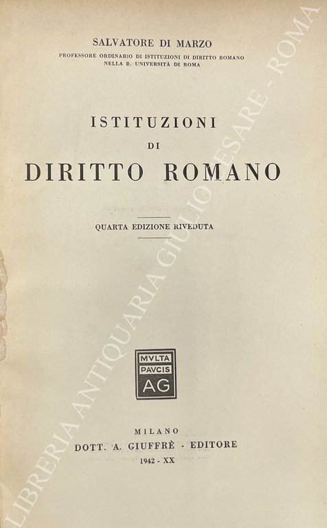 Istituzioni di diritto romano | Immagine Gallery 2