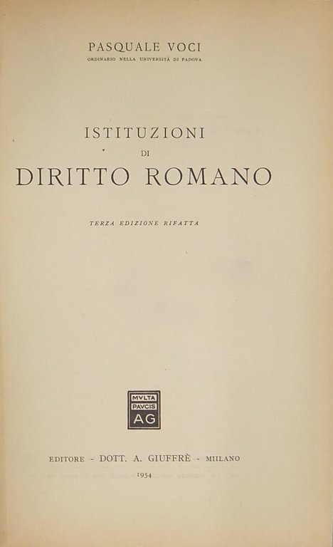 Istituzioni di diritto romano | Immagine Gallery 2