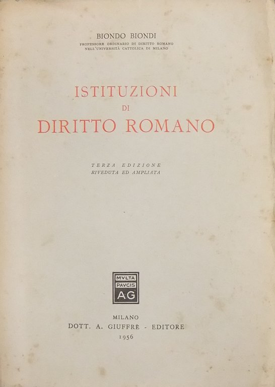 Istituzioni di diritto romano | Immagine Gallery 2