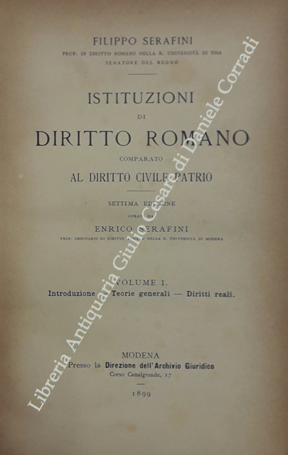 Istituzioni di diritto romano comparato al diritto civile patrio. Vol. … | Immagine Gallery 2