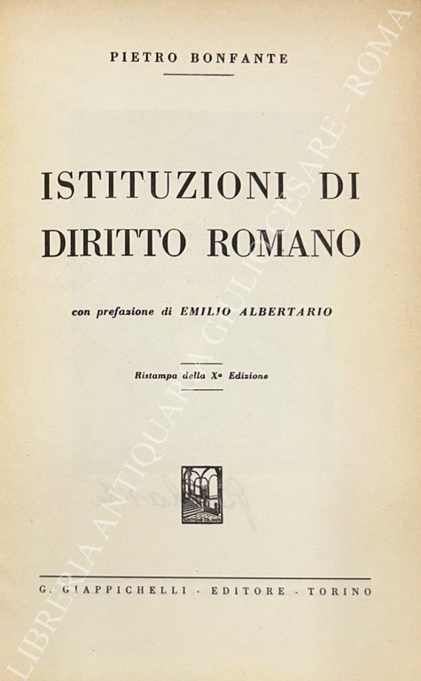 Istituzioni di diritto romano. Con prefazione di Emilio Albertario | Immagine Gallery 2