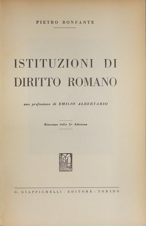Istituzioni di diritto romano. Con prefazione di Emilio Albertario | Immagine Gallery 2