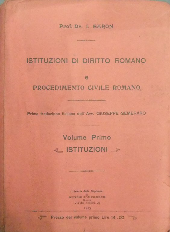 Istituzioni di diritto romano e procedimento civile romano. Prima traduzione … | Immagine Gallery 2