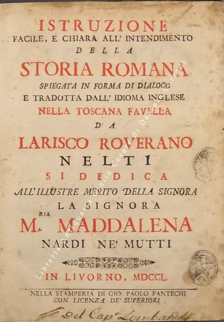 Istruzione facile, e chiara all'intendimento della storia romana spiegata in … | Immagine Gallery 2