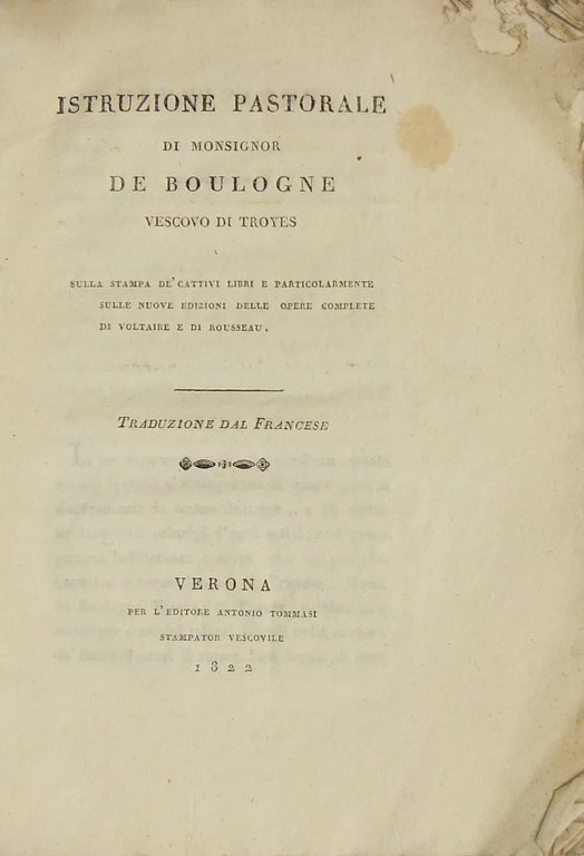 Istruzione pastorale di Monsignor de Boulogne vesvovo di Troyes sulla … | Immagine Gallery 2