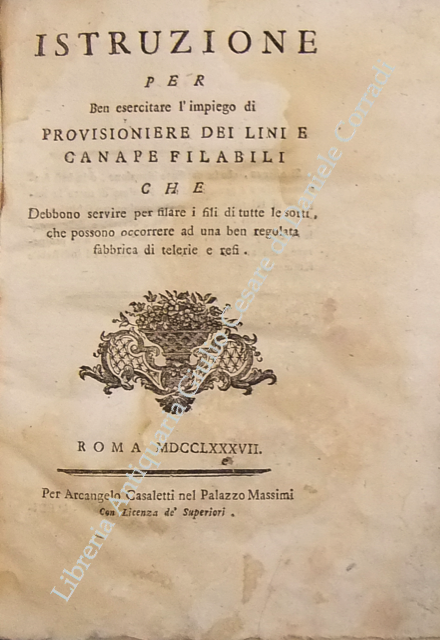 Istruzione per ben esercitare l'impiego di provisioniere dei lini e … | Immagine Gallery 2