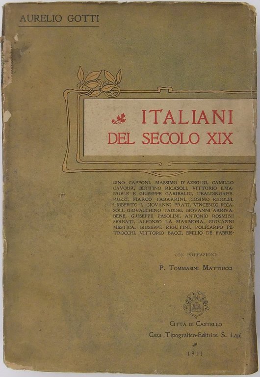 Italiani del secolo XIX. Con prefazione di Pietro Tommasini Mattiucci | Immagine Gallery 2