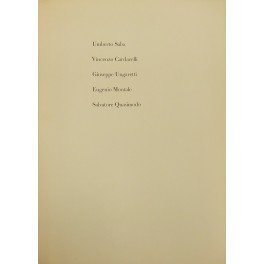 Italienische Lyrik der Gegenwart. Umberto Saba, Vincenzo Cardarelli, Giuseppe Ungaretti, …