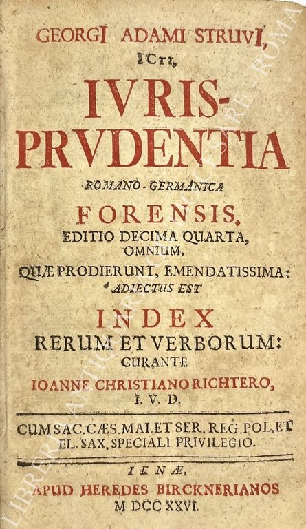 Iurisprudentia romano-germanica forensis. Editio decima quarta, omnium, quae prodierunt, emendatissima: … | Immagine Gallery 2
