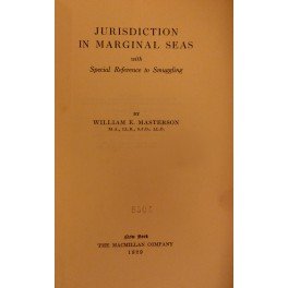 Jurisdiction in marginal seas with special reference to smuggling