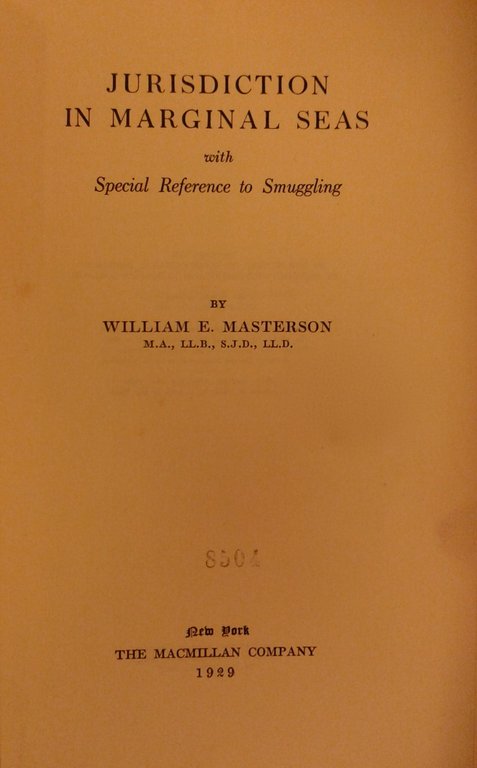 Jurisdiction in marginal seas with special reference to smuggling | Immagine Gallery 2