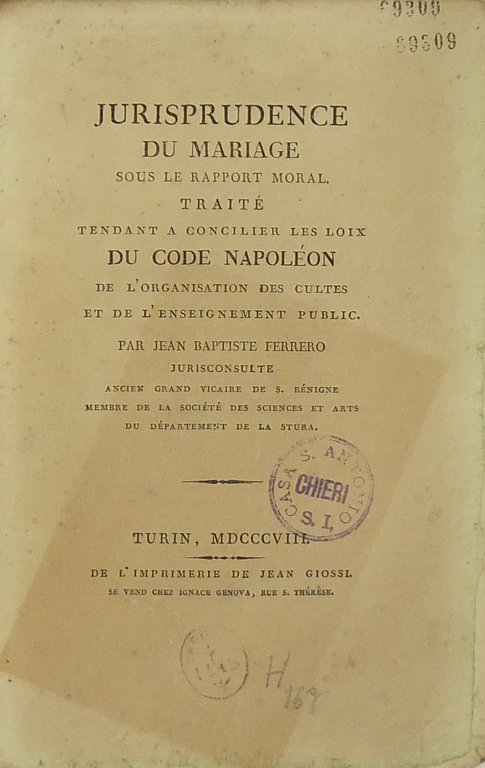 Jurisprudence du mariage sous le rapport moral. Traite tendant a … | Immagine Gallery 2