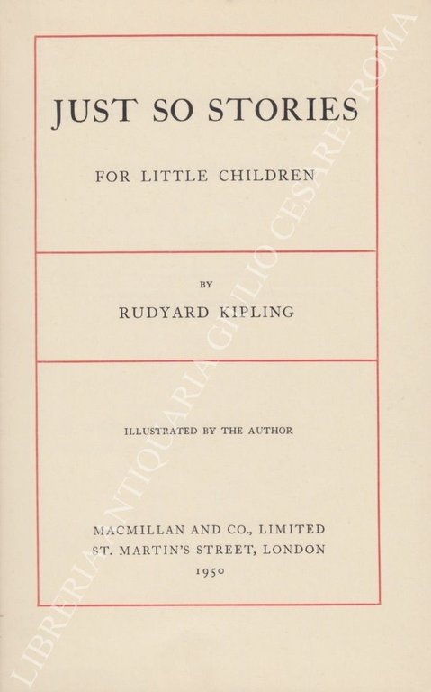 Just so stories for little children. Illustrated by the author | Immagine Gallery 2