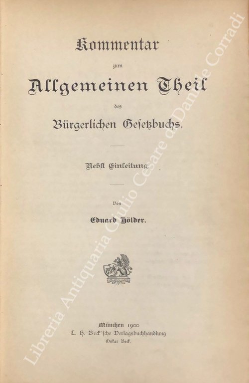 Kommentar zum allgemeinen theil des Burgerlichen Gesezbuchs | Immagine Gallery 2