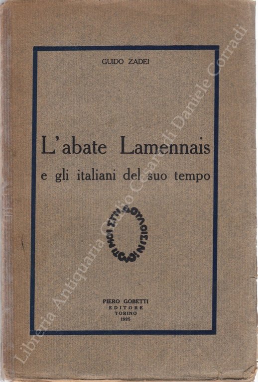 L'abate Lamennais e gli italiani del suo tempo | Immagine Gallery 2