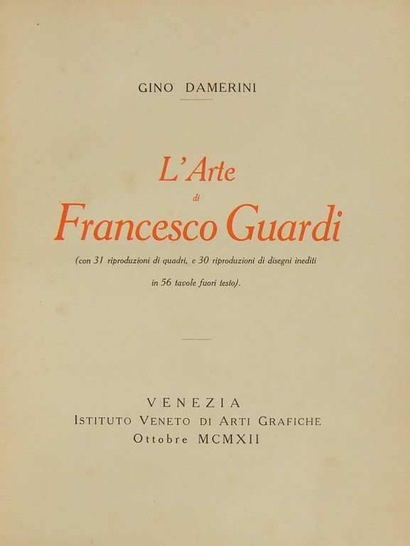 L'arte di Francesco Guardi. (Con 31 riproduzioni di quadri e … | Immagine Gallery 2