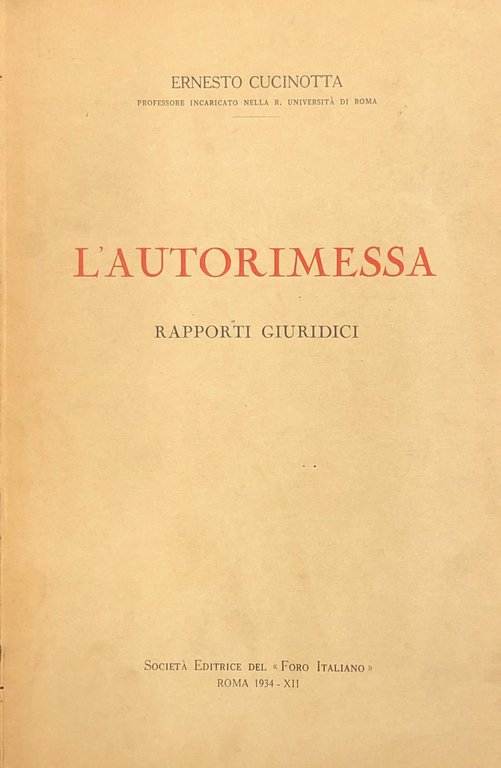 L'autorimessa. Rapporti giuridici | Immagine Gallery 2