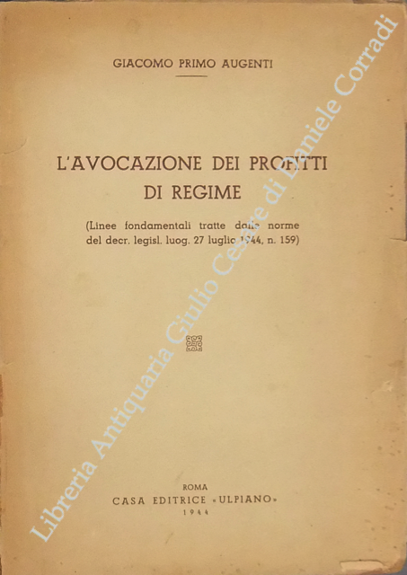 L'avocazione dei profitti di regime (Linee fondamentali tratte dalle norme … | Immagine Gallery 2