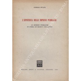 L'efficienza delle imprese pubbliche. Le imprese pubbliche in forma di …