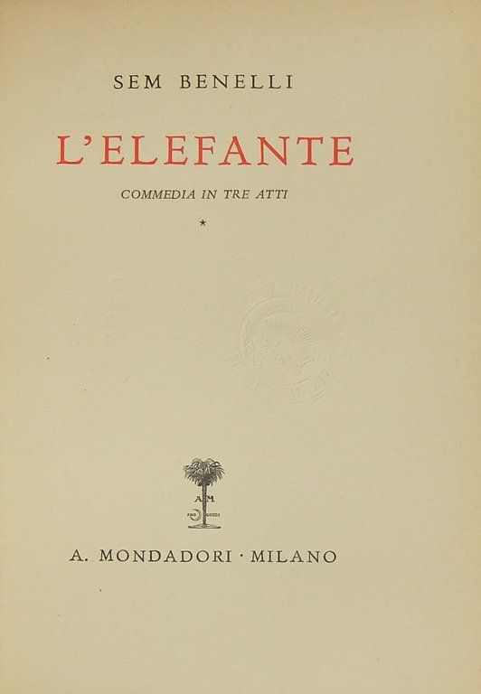 L'elefante. Commedia in tre atti | Immagine Gallery 2