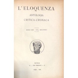 L'eloquenza. Antologia, critica, cronaca. Anno XIX - 1929 | Immagine principale