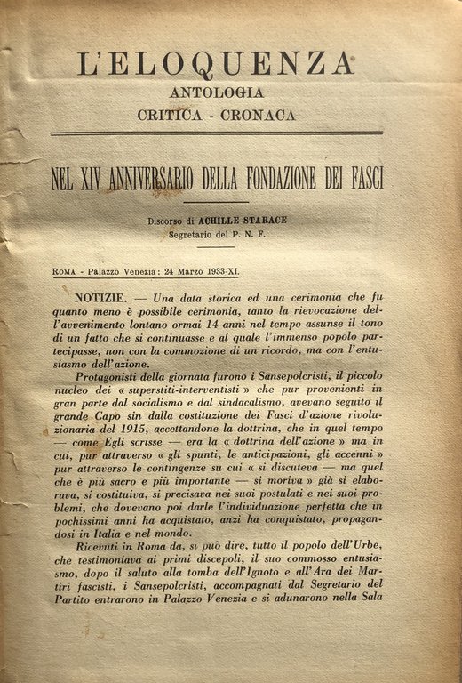 L'eloquenza. Antologia, critica, cronaca. Anno XXIII - 1933 | Immagine Gallery 2