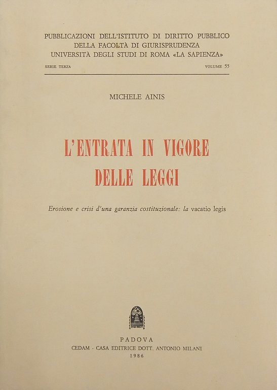 L'entrata in vigore delle leggi. Erosione e crisi d'una garanzia … | Immagine Gallery 2