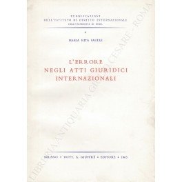 L'errore negli atti giuridici internazionali