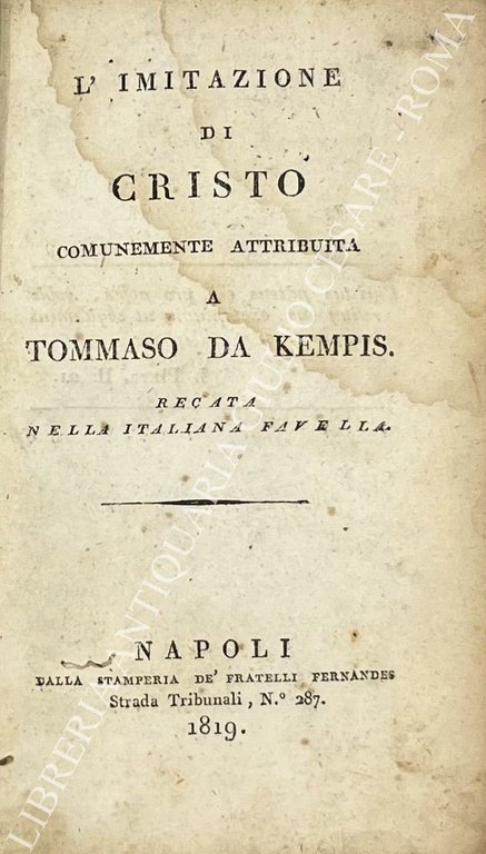 L'imitazione di Cristo comunemente attribuita a Tommaso Da Kempis recata … | Immagine Gallery 2