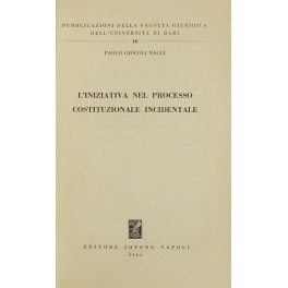 L'iniziativa nel processo costituzionale incidentale
