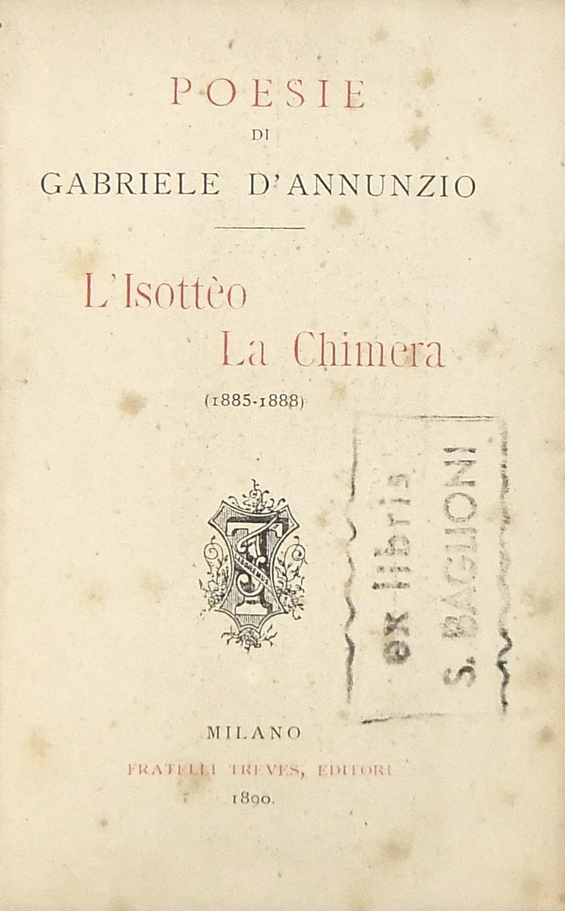 L'Isottèo. La Chimera. (1885-1888) | Immagine principale