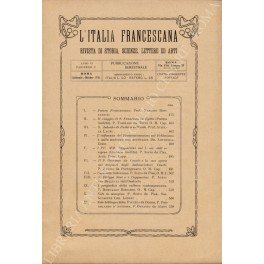 L'Italia francescana. Rivista di Storia, Scienze, Lettere ed Arti