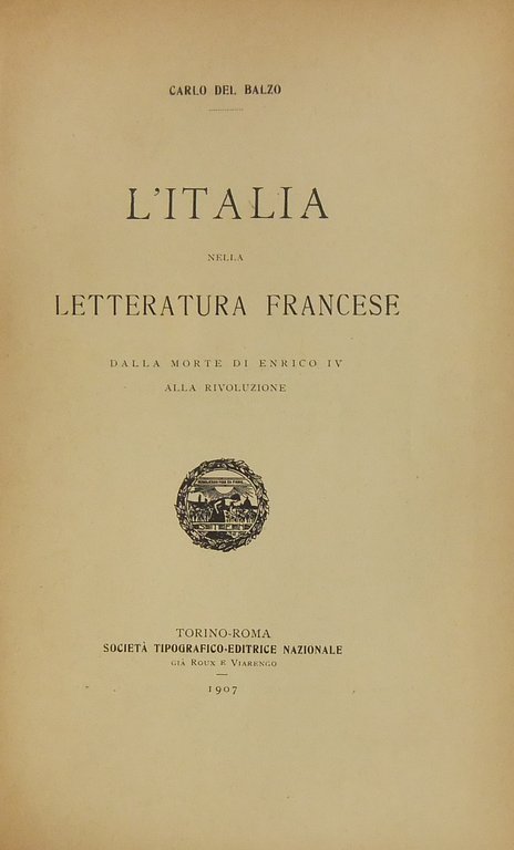 L'Italia nella letteratura francese dalla morte di Enrico IV alla … | Immagine Gallery 2