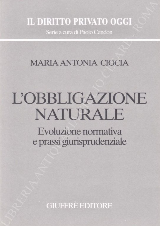 L'obbligazione naturale. (Evoluzione normativa e prassi giurisprudenziale) | Immagine Gallery 2