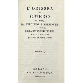 L'Odissea di Omero tradotta da Ippolito Pidemonte con aggiunta della …