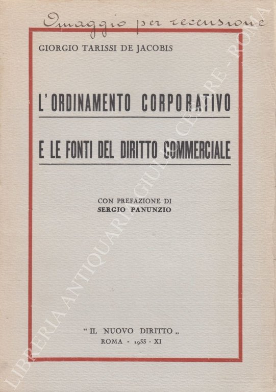 L'ordinamento corporativo e le fonti del diritto commerciale. Con prefazione … | Immagine Gallery 2