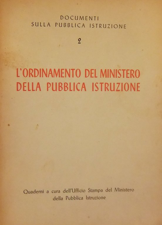 L'ordinamento del Ministero della Pubblica Istruzione | Immagine Gallery 2