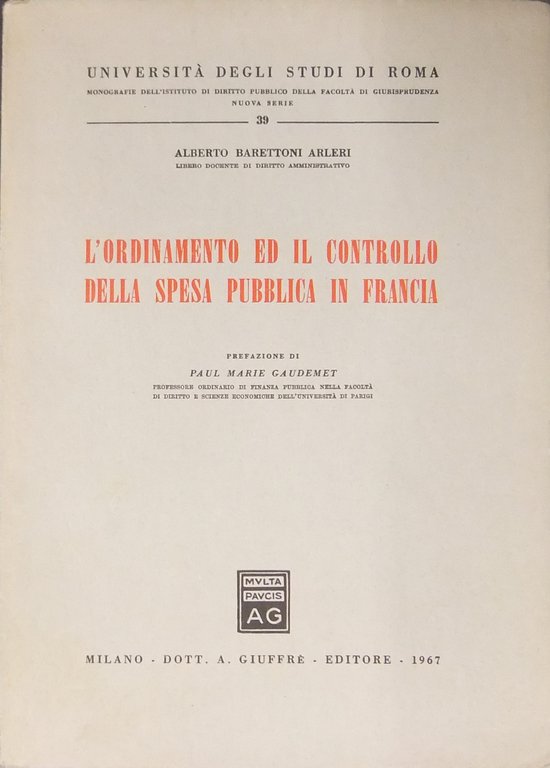 L'ordinamento ed il controllo della spesa pubblica in Francia. Prefazione … | Immagine Gallery 2