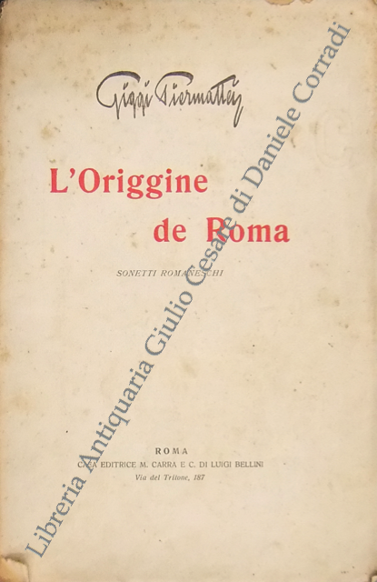 L'Origgine de Roma. Sonetti romaneschi | Immagine Gallery 2