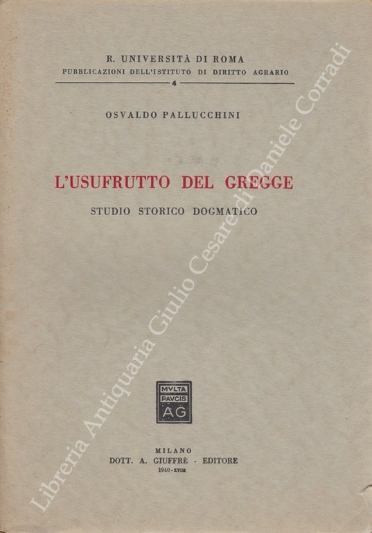 L'usufrutto del gregge. Studio storico dogmatico | Immagine Gallery 2