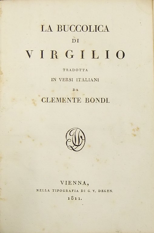 La Buccolica di Virgilio tradotta in versi italiani da Clemente … | Immagine Gallery 2