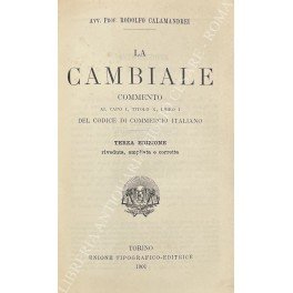 La cambiale. Commento al Capo I, Titolo X, Libro I … | Immagine principale