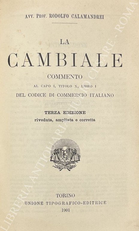 La cambiale. Commento al Capo I, Titolo X, Libro I … | Immagine Gallery 2