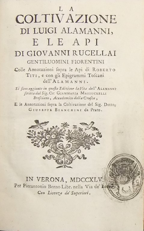 La coltivazione di Luigi Alamanni e Le Api di Giovanni … | Immagine Gallery 2