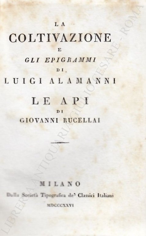 La coltivazione e gli epigrammi di Luigi Alamanni e Le … | Immagine Gallery 2
