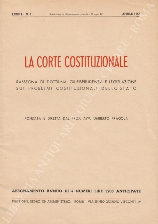 La Corte Costituzionale. Rassegna di Dottrina Giurisprudenza e Legislazione sui … | Immagine Gallery 2